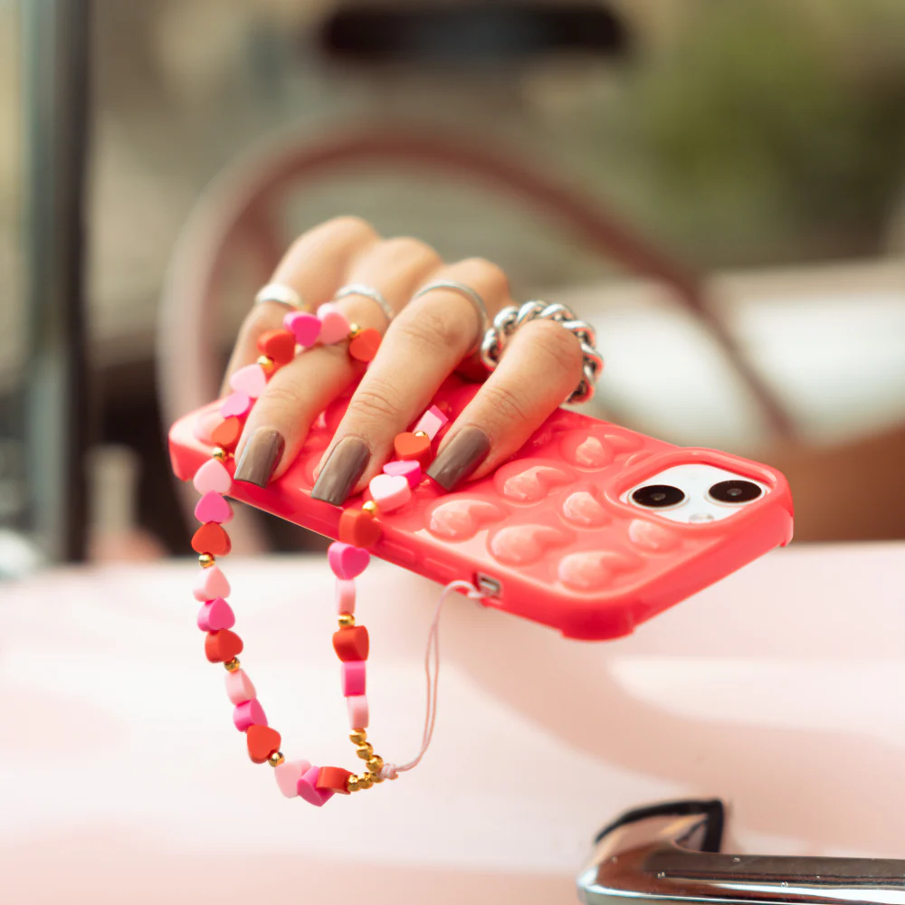 Beaded Phone Strap - Hearts - Image 4