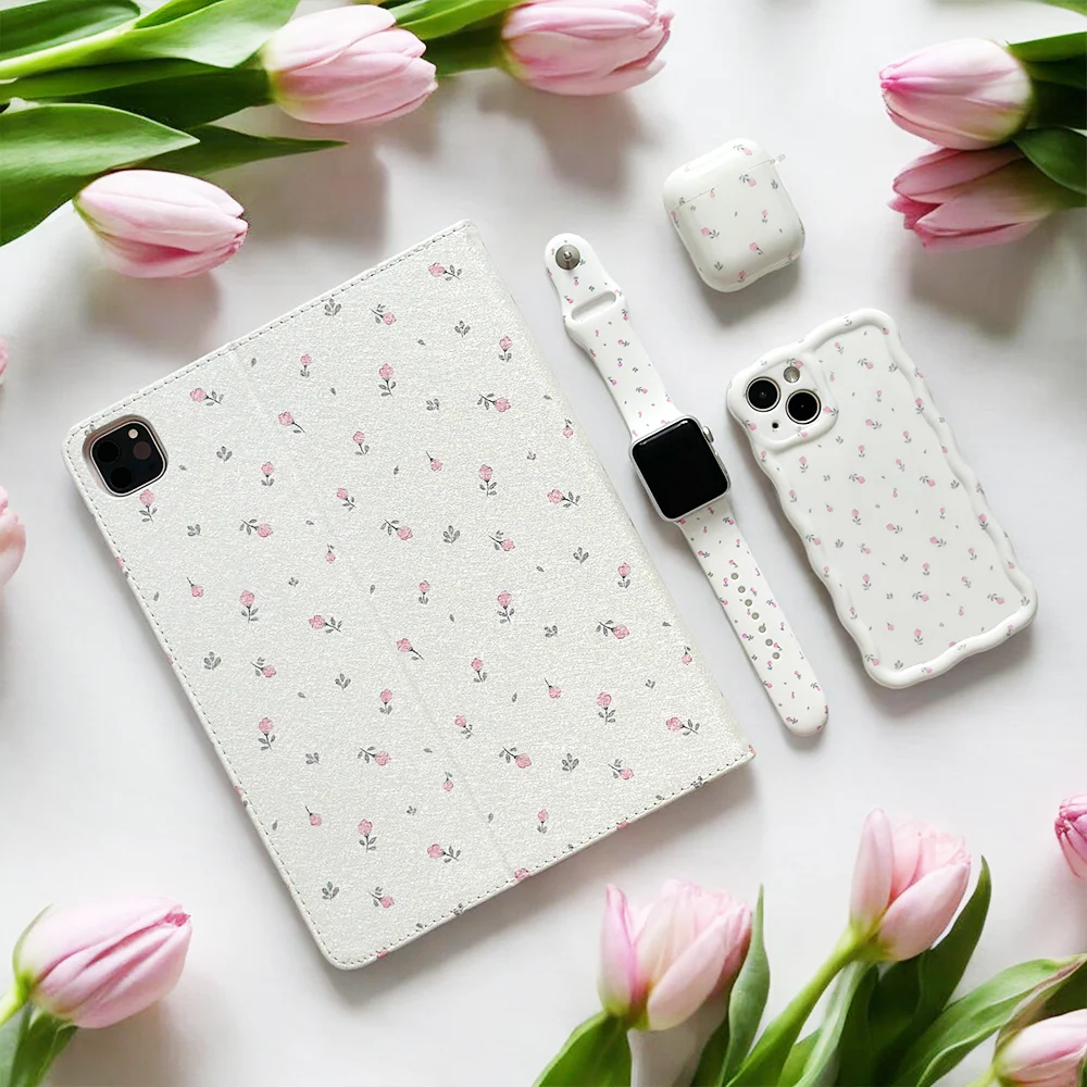 Ditsy Floral White Apple Watch Strap - Image 15