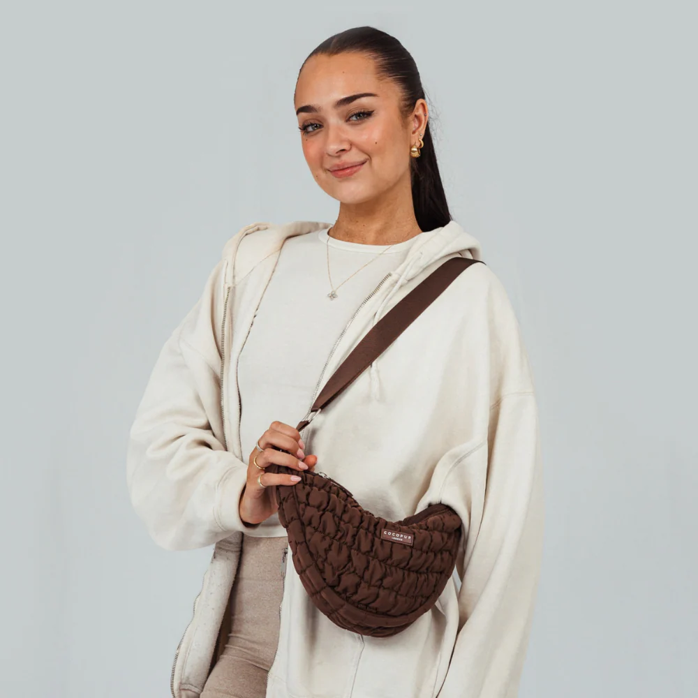 Crossbody Crescent Dog Walking Bag Bundle - Espresso - Image 10