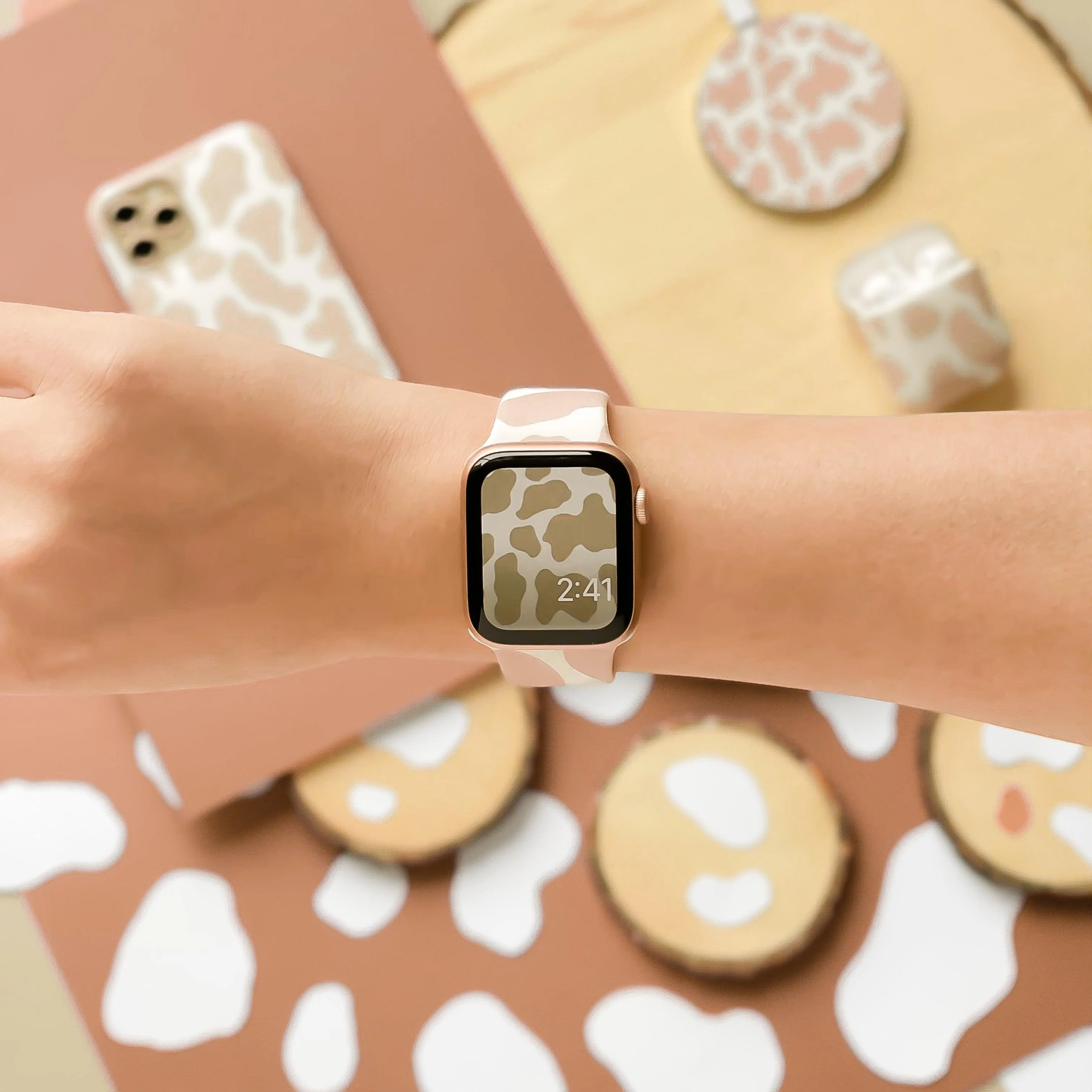 Nude Cow Apple Watch Strap - Image 5