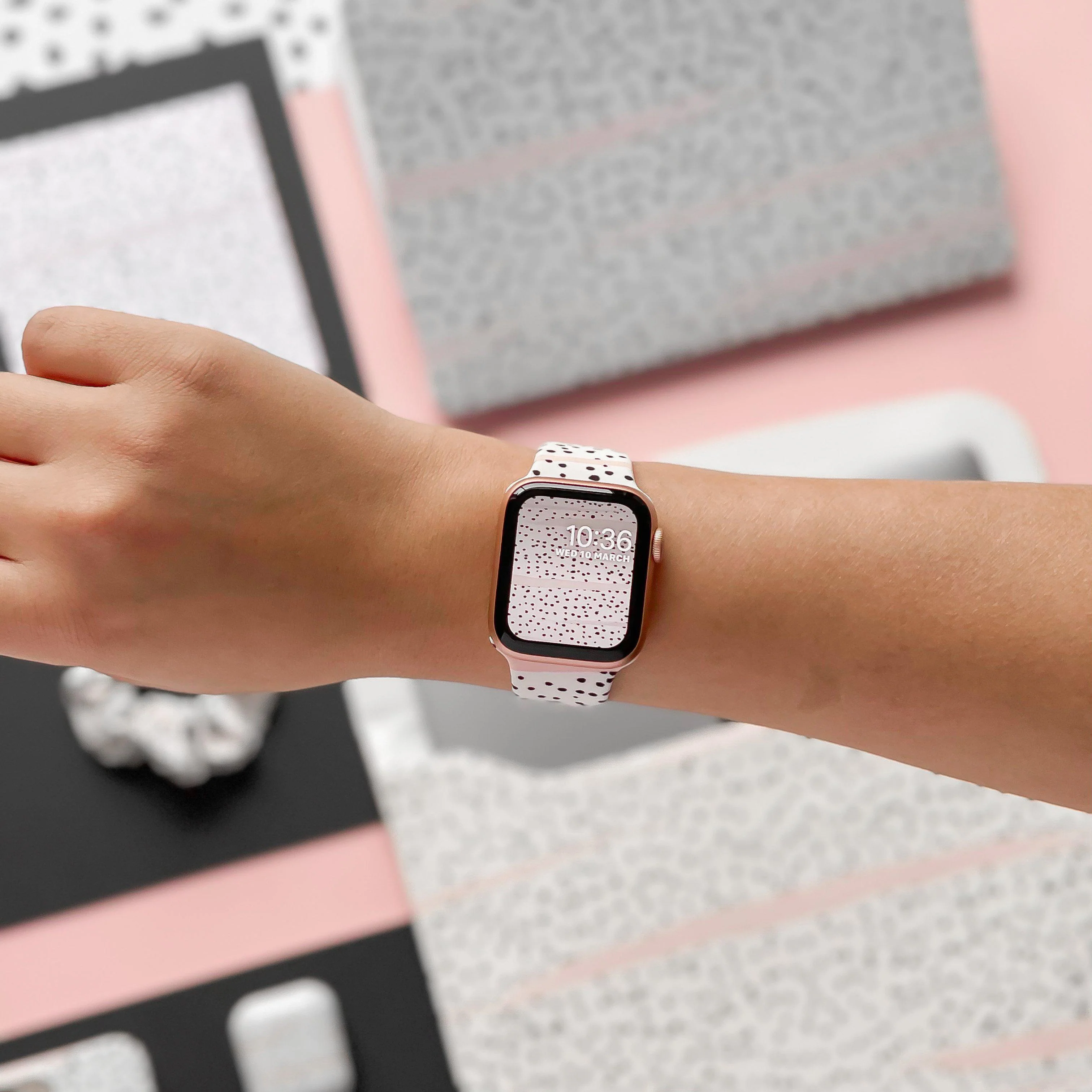 Pink Dalmatian Apple Watch Strap - Image 4