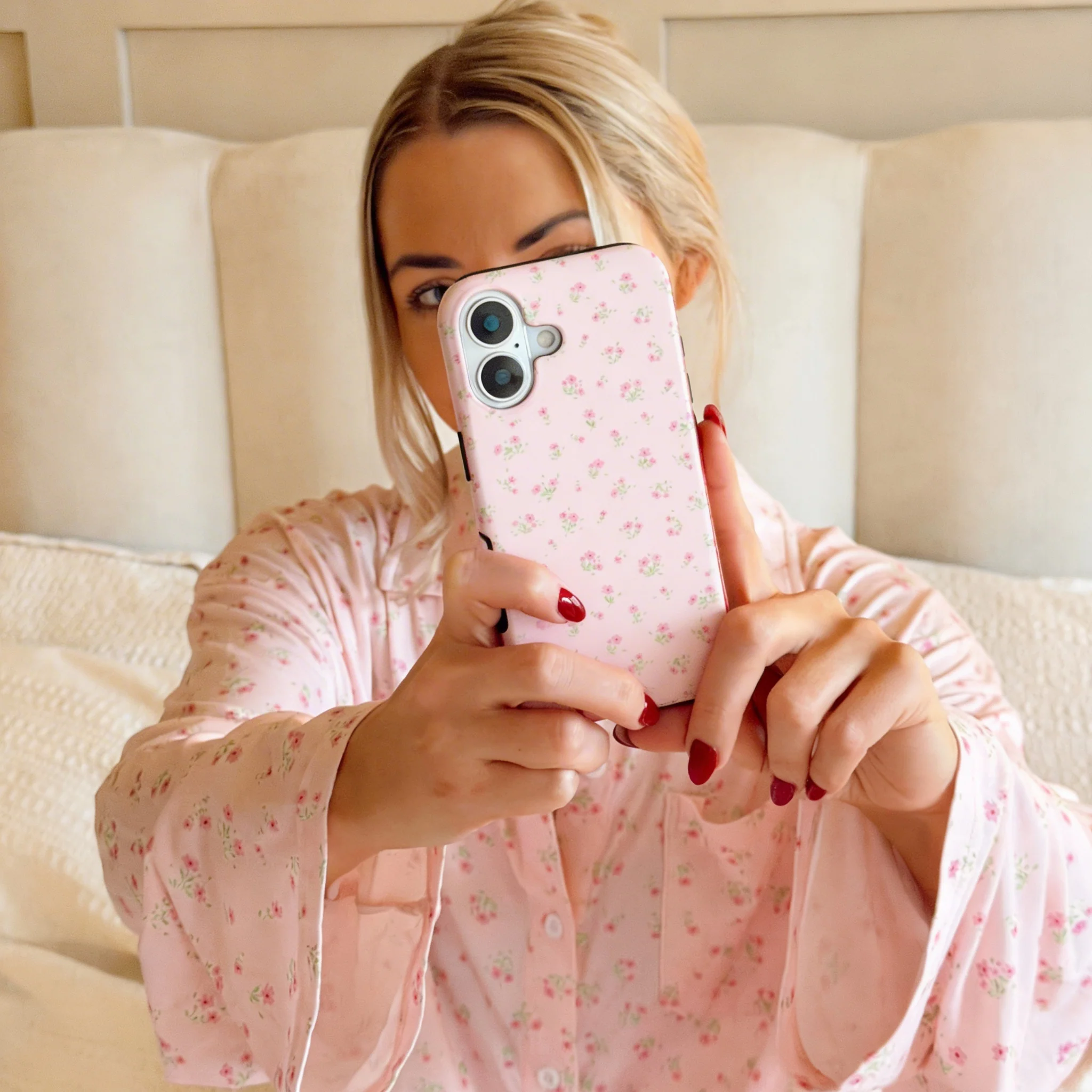 Tough Phone Case - Ditsy Floral Pink - Image 4