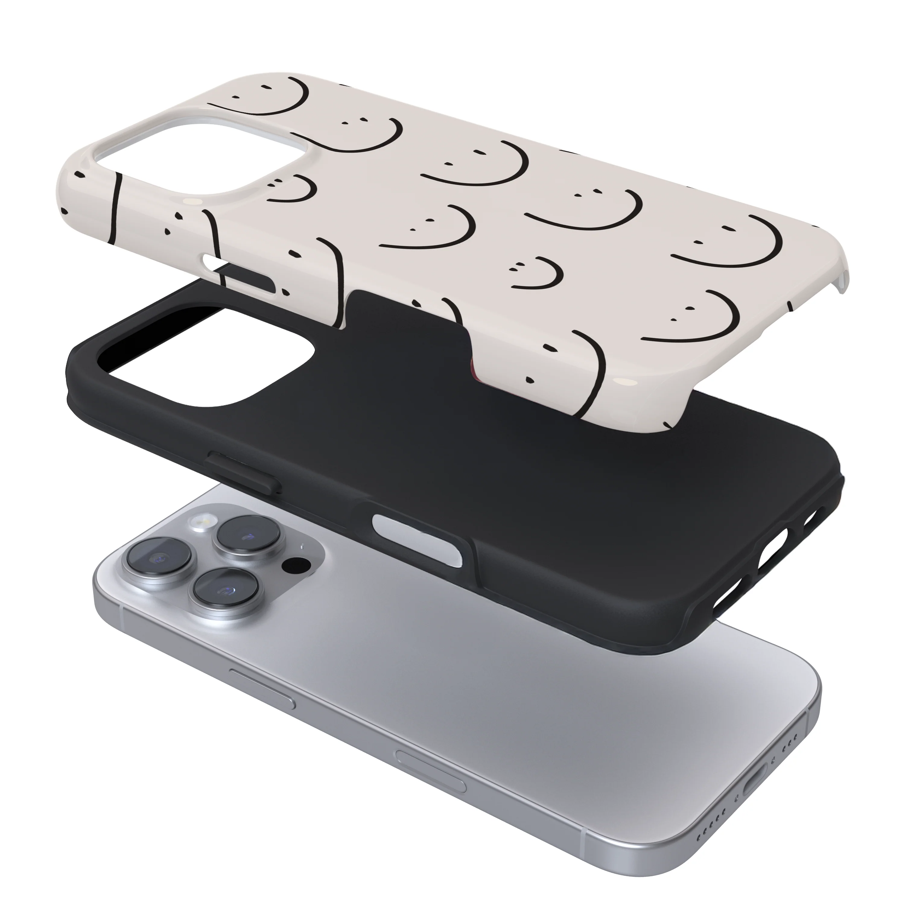 Tough Phone Case - Smiley Doodle - Image 3